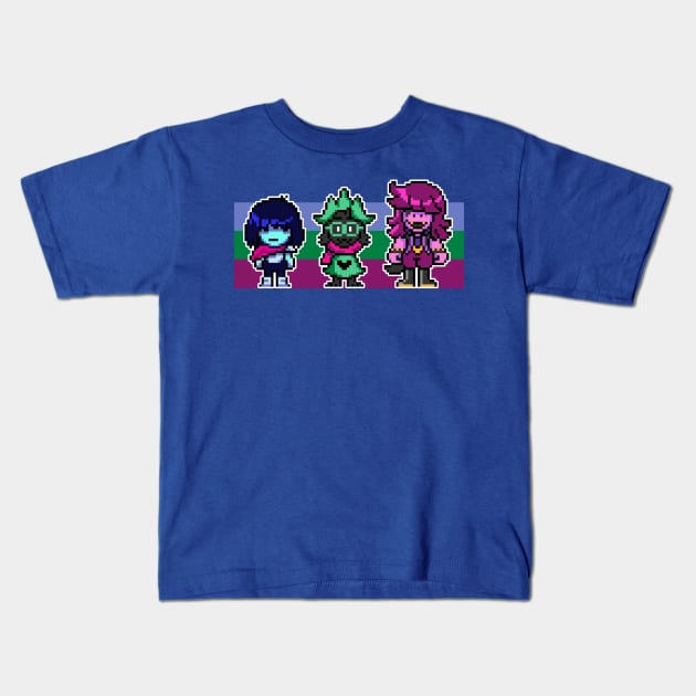 Deltarune Trio Kids T-Shirt by geekmythology